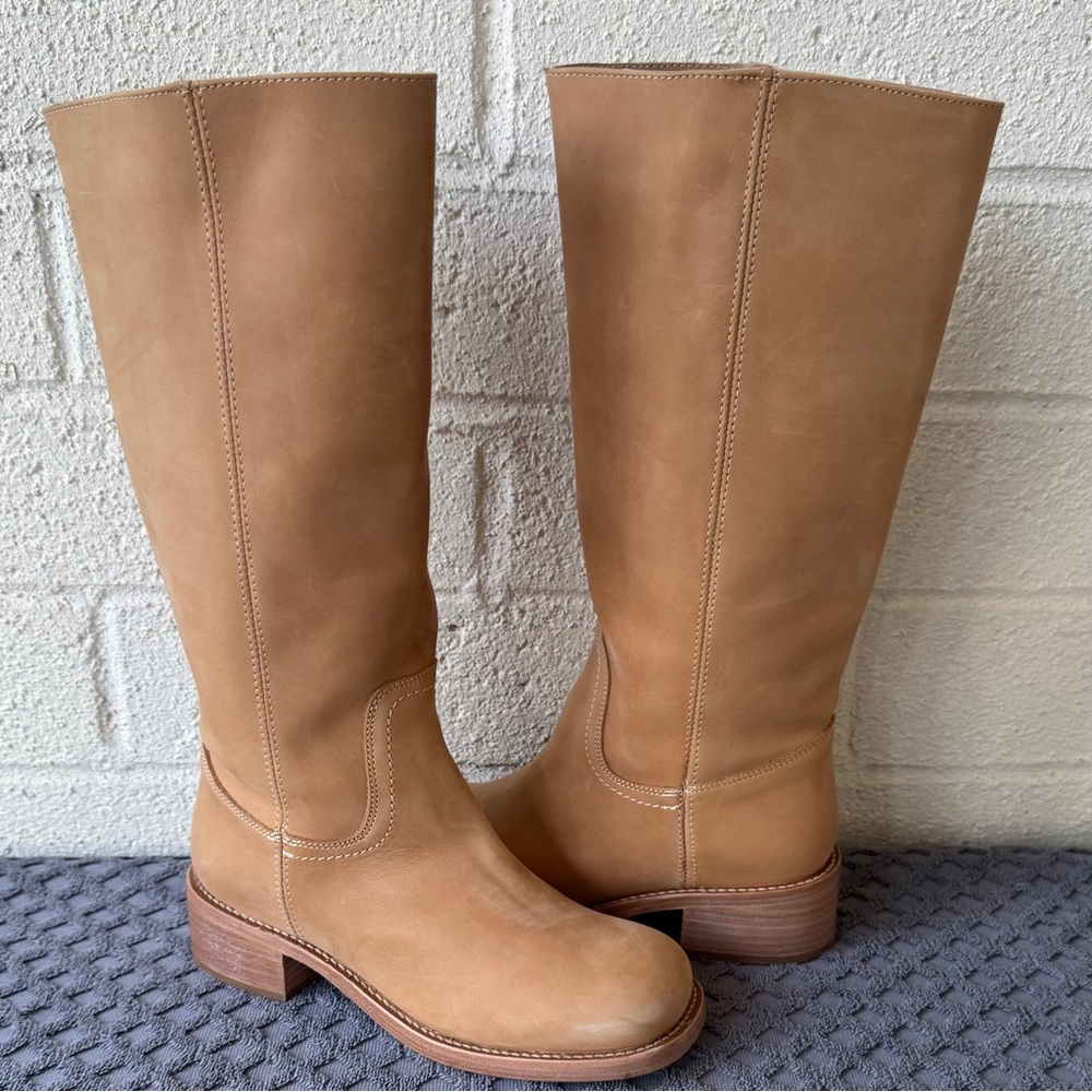 Steve Madden Riggs Banana Leather Knee High Boots 7.5